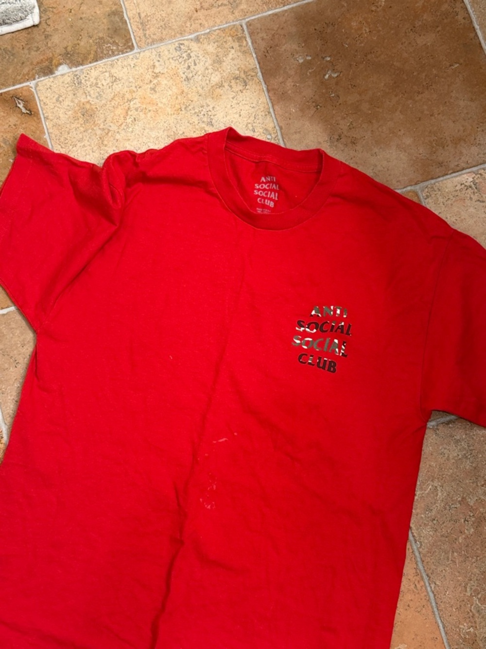 Anti social social club tee size large used with some wear